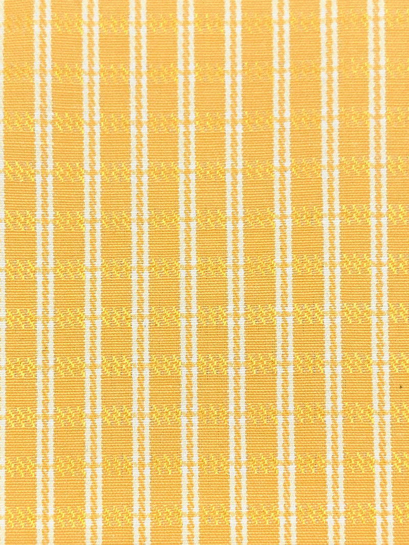 Maize/White Cotton/Polyester Vertical Novelty Stripe Shirting 60W