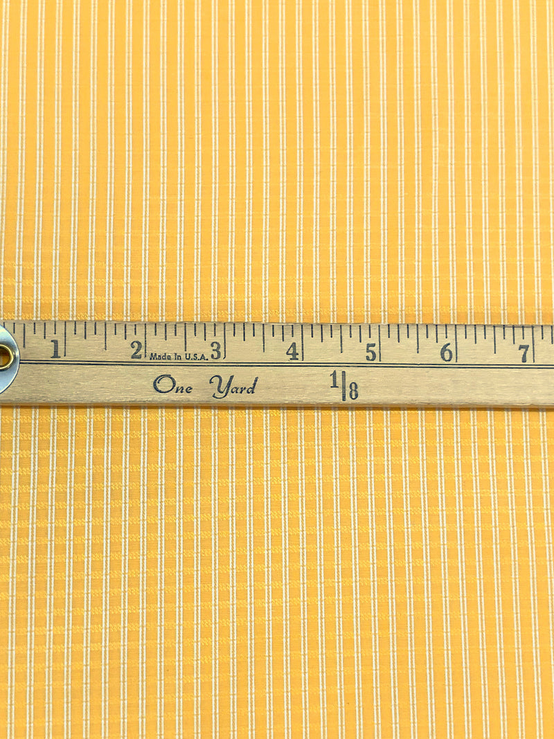 Maize/White Cotton/Polyester Vertical Novelty Stripe Shirting 60W