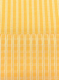 Maize/White Cotton/Polyester Vertical Novelty Stripe Shirting 60W