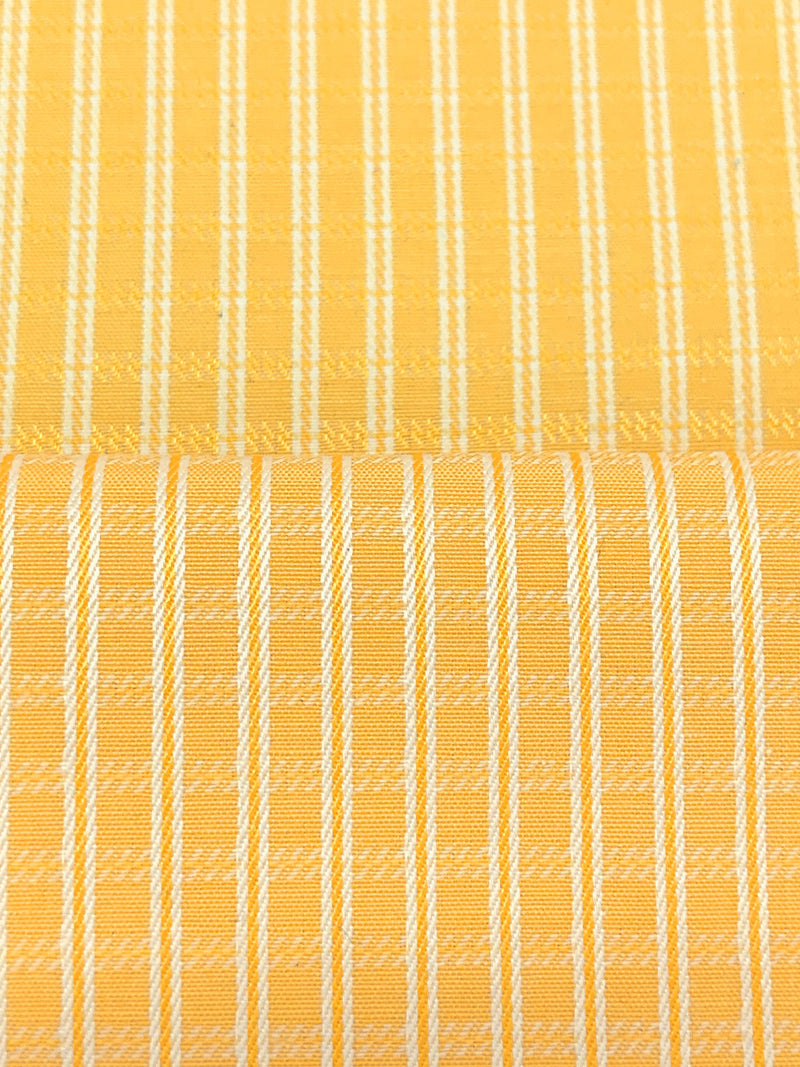 Maize/White Cotton/Polyester Vertical Novelty Stripe Shirting 60W