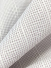 White/Dark Orchid Cotton/Polyester Mini Windowpane Plaid Vertical Stripe Shirting 58W