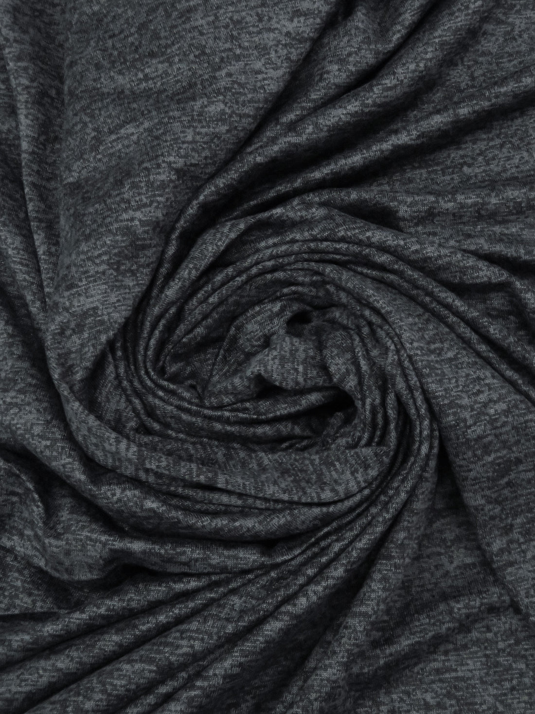 Lead Gray Polyester/Spandex Heathered Activewear Jersey Knit 60W