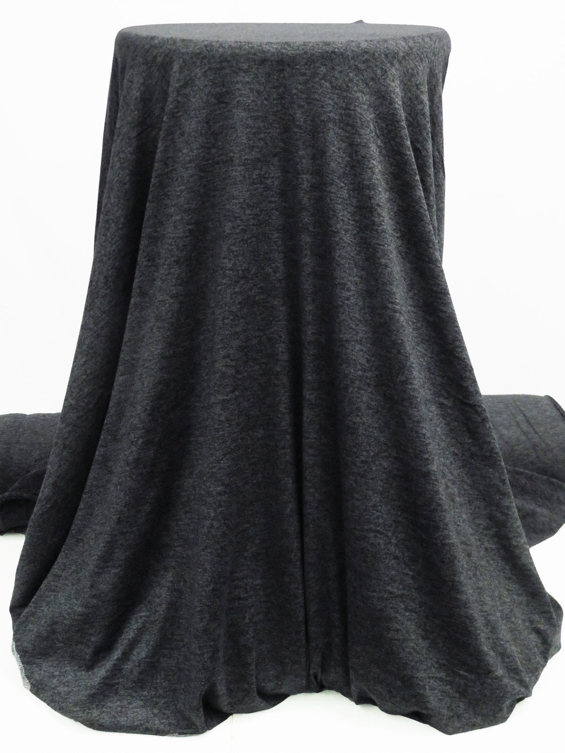 Lead Gray Polyester/Spandex Heathered Activewear Jersey Knit 60W