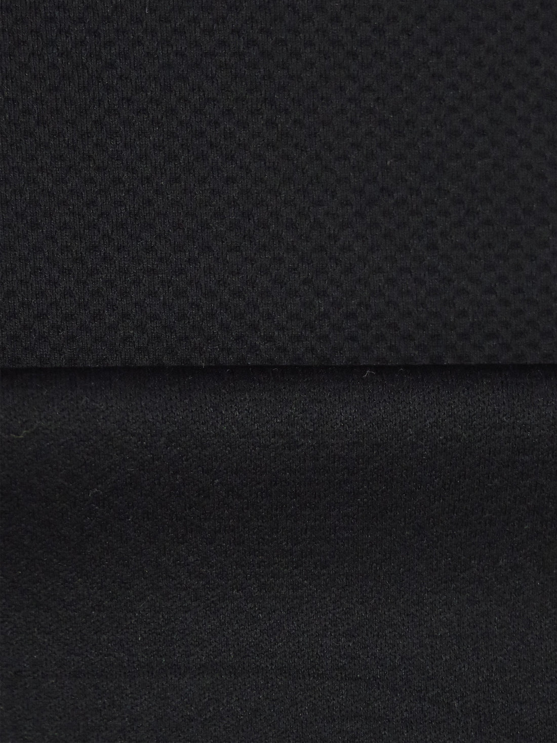 Crow Black Polyester/Bamboo Charcoal Mesh Activewear Double Knit 56W