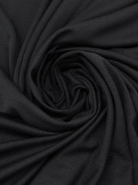 Crow Black Polyester/Bamboo Charcoal Mesh Activewear Double Knit 56W