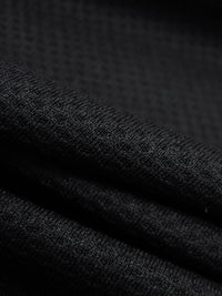 Crow Black Polyester/Bamboo Charcoal Mesh Activewear Double Knit 56W