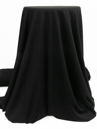 Crow Black Polyester/Bamboo Charcoal Mesh Activewear Double Knit 56W