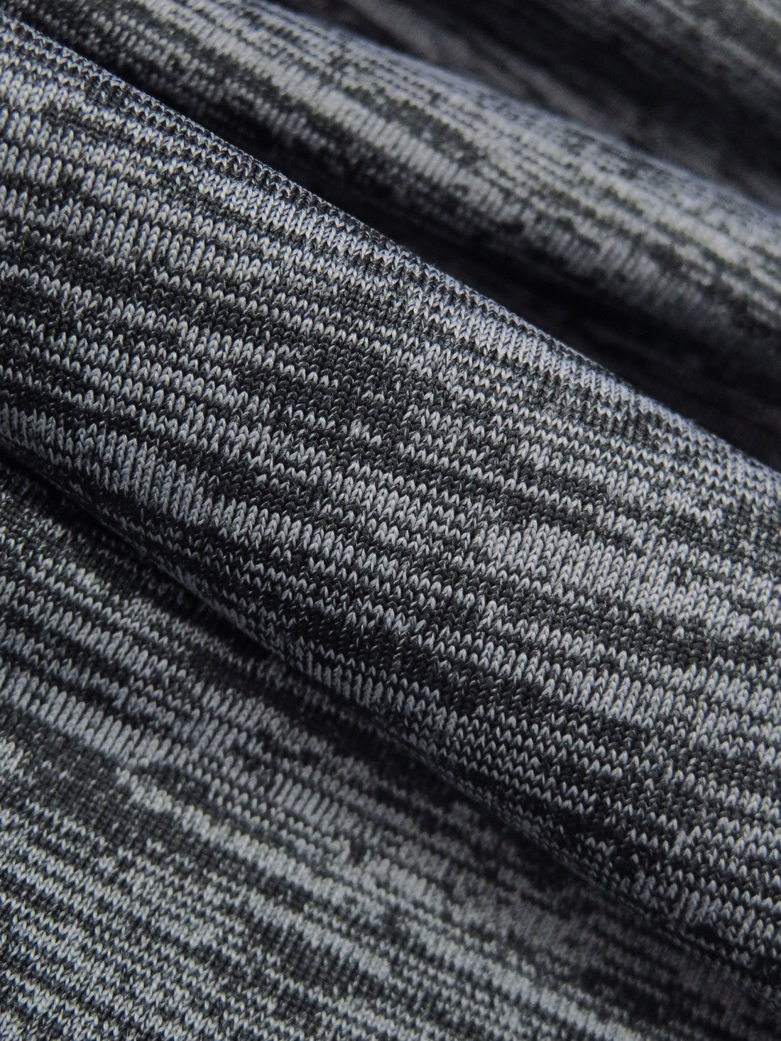 Flint Gray Polyester/Spandex Space-Dyed Activewear Knit 60W