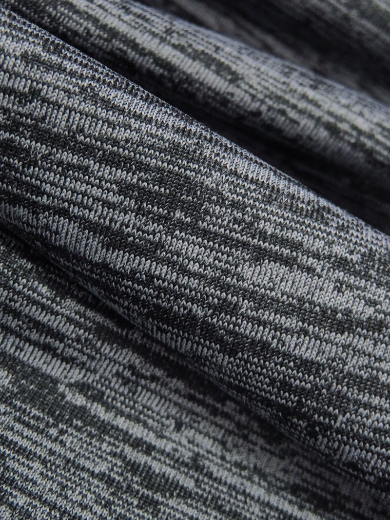 Flint Gray Polyester/Spandex Space-Dyed Activewear Knit 60W