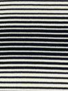 Black/Eggshell Cotton/Lycra Horizontal Novelty Stripe Puckered Knit - Imported From Italy - 50W