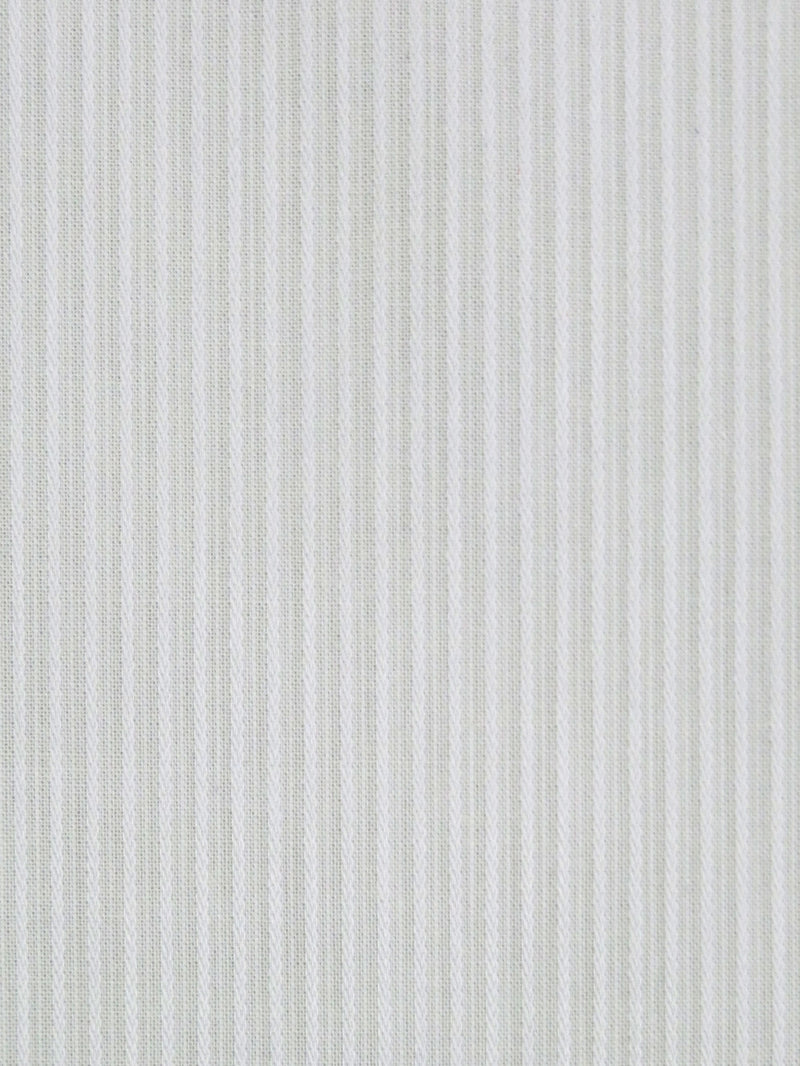 Olympic Off-White Cotton/Polyester Vertical Stripe Weave Shirting 58W