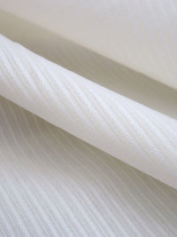Olympic Off-White Cotton/Polyester Vertical Stripe Weave Shirting 58W