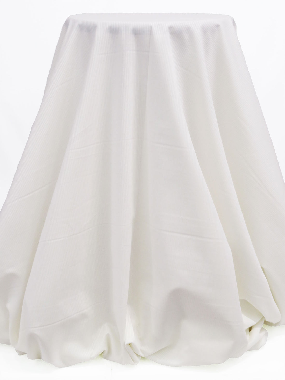 Olympic Off-White Cotton/Polyester Vertical Stripe Weave Shirting 58W