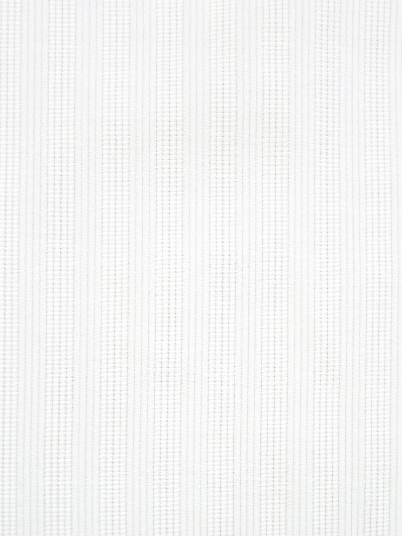 White Cotton/Polyester Vertical Corded Stripe Shirting 58W