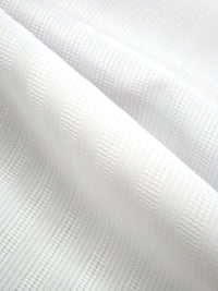 White Cotton/Polyester Vertical Corded Stripe Shirting 58W