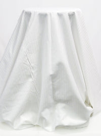 White Cotton/Polyester Vertical Corded Stripe Shirting 58W