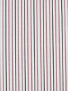 White/Salmon/Black Cotton/Polyester Vertical Stripe Shirting 58W