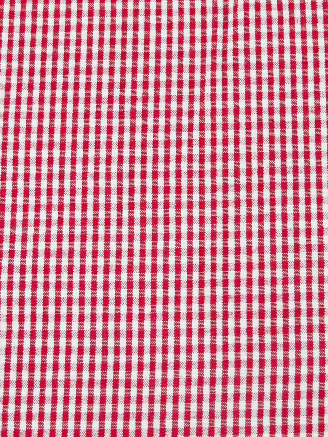 Red/White Combed Cotton/Polyester Check Seersucker - Robert Kaufman - 56W