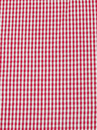 Red/White Combed Cotton/Polyester Check Seersucker - Robert Kaufman - 56W