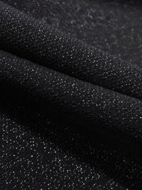 Black 100% Polyester Crepe Drapey Suiting 56W