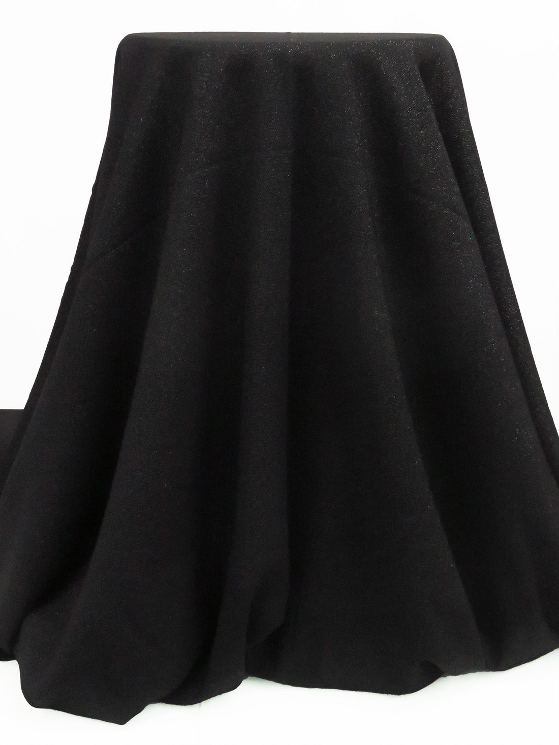Black 100% Polyester Crepe Drapey Suiting 56W