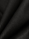 Charcoal/Black 100% Polyester Novelty Grid Faux Suede - NY Designer - 62W