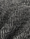 Black/Bright Silver Polyester/Lycra Heathered Sweater Knit 46W