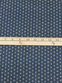 Midnight Navy/Light Tan 100% Cotton Geometric Print Quilt Weight Woven - Sevenberry By Robert Kaufman - 42W
