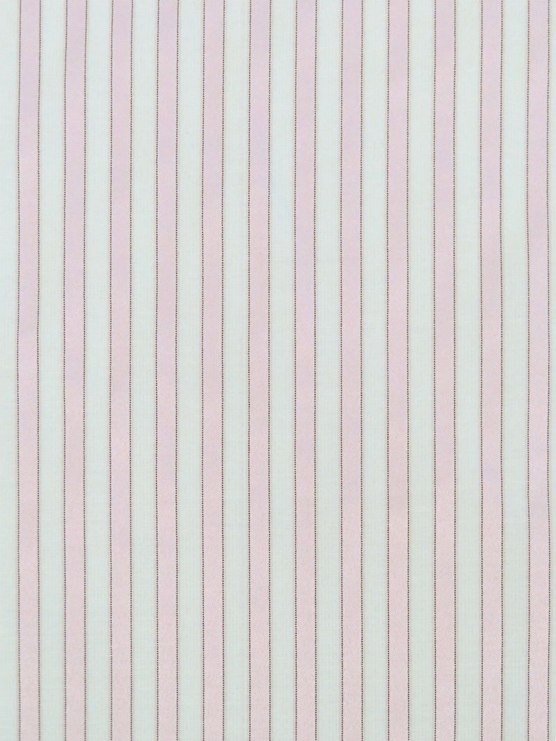 Baby Pink/White/Midnight Merlot Cotton/Polyester Vertical Satin Stripe Shirting 58W