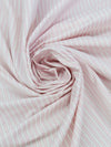 Baby Pink/White/Midnight Merlot Cotton/Polyester Vertical Satin Stripe Shirting 58W