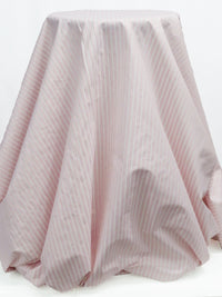 Baby Pink/White/Midnight Merlot Cotton/Polyester Vertical Satin Stripe Shirting 58W