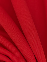 Firebrick Red 100% Polyester T-400 Tech Twill - Robert Kaufman - 53W