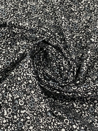 Muted Black/White/Gray 100% Cotton Abstract Print Poplin Shirting - Robert Kaufman - 58W
