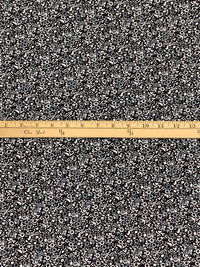 Muted Black/White/Gray 100% Cotton Abstract Print Poplin Shirting - Robert Kaufman - 58W