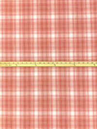Cayenne/White 100% Polyester Plaid Teton Performance Woven Shirting - Robert Kaufman - 56W