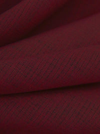 Dark Scarlet 100% Polyester Mini Vertical Stripe Weave Casablanca Shirting - Robert Kaufman - 56W