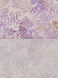 Lilac/Smokey Taupe/Pale Lavender/Multi Polyester/Rayon/Spandex Tie-Dyed Bursts Print French Terry Knit 56W