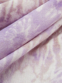 Lilac/Smokey Taupe/Pale Lavender/Multi Polyester/Rayon/Spandex Tie-Dyed Bursts Print French Terry Knit 56W