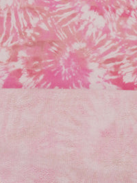 Hot Pink/Rose Taupe/Bubblegum/Multi Polyester/Rayon/Spandex Tie-Dyed Bursts Print French Terry Knit 56W