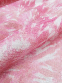 Hot Pink/Rose Taupe/Bubblegum/Multi Polyester/Rayon/Spandex Tie-Dyed Bursts Print French Terry Knit 56W