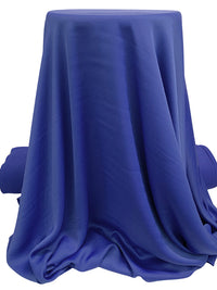 Cobalt Blue 100% Polyester Crepe-Back Satin - Famous Dress Designer - 58W