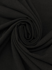 Muted Black 100% Polyester Crepe Suiting 58W