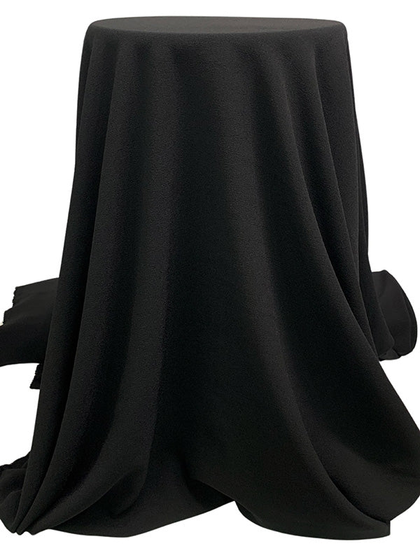 Muted Black 100% Polyester Crepe Suiting 58W