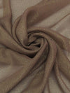 Chocolate Brown/Gold Silk/Metallic Vertical Metallic Stripe Chiffon - NY Designer - 44W