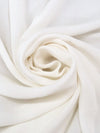 Salt White 100% Silk Double Georgette - NY Designer - 54W