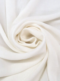 Salt White 100% Silk Double Georgette - NY Designer - 54W