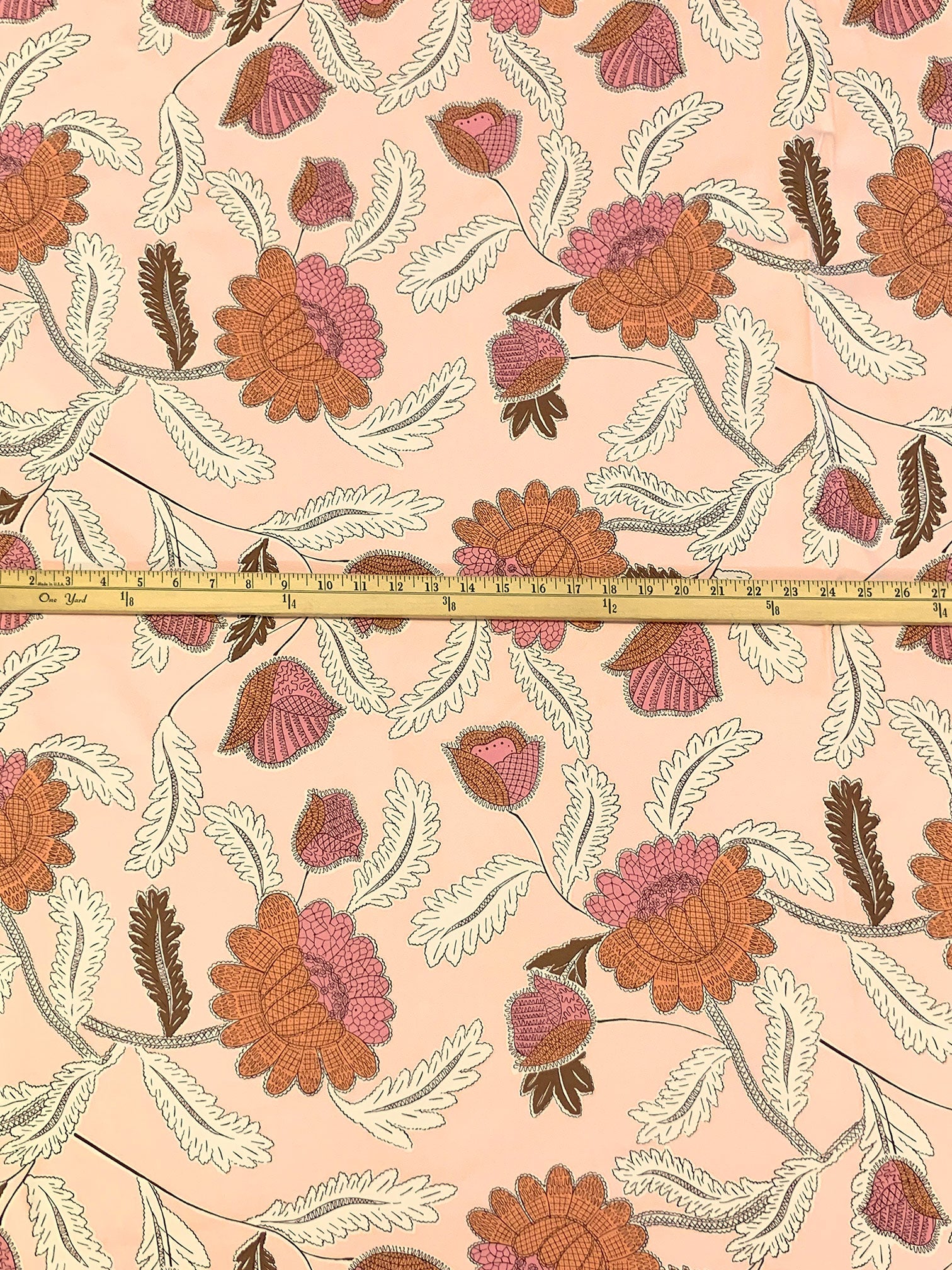 早割チケット Soft Apricot/Raw Umber/Coral Pink Rayon/Nylon/Lycra Stylized Clothing
