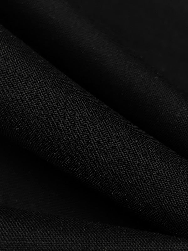 Warm Black Cotton/Polyester Shirting - Famous Dress Designer - 58W