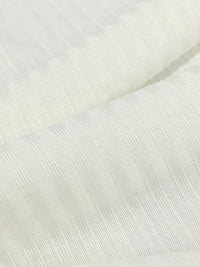 White Chocolate Rayon/Polyester 5x4 Rib Knit - Famous Dress Designer - 44W