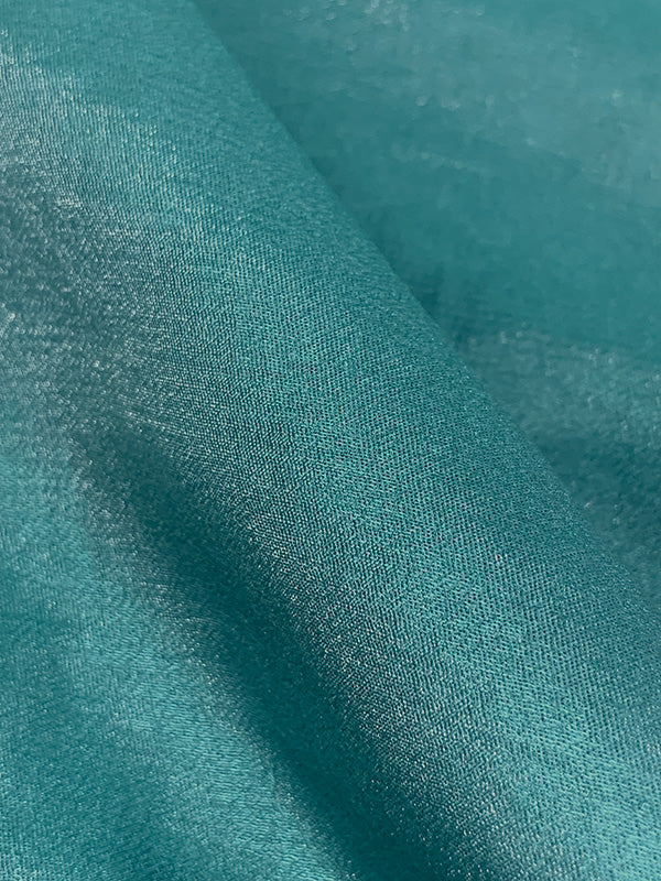 Dusty Turquoise Rayon/Nylon Shimmer Satin - Famous Dress Designer - 54W